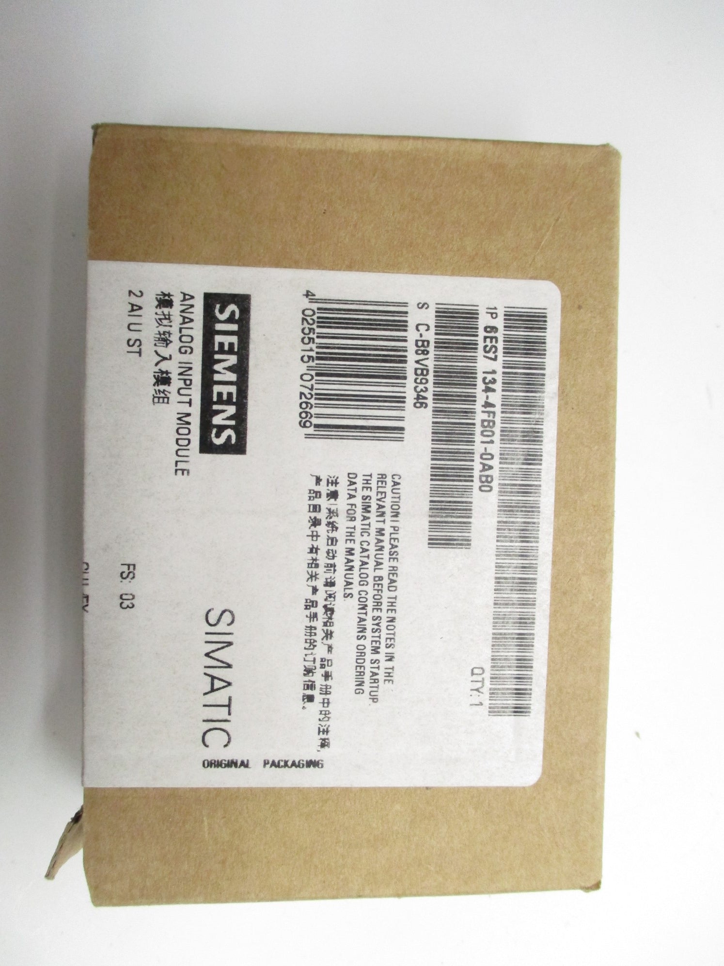 SIEMENS 6ES7134-4FB01-0AB0 NSMP