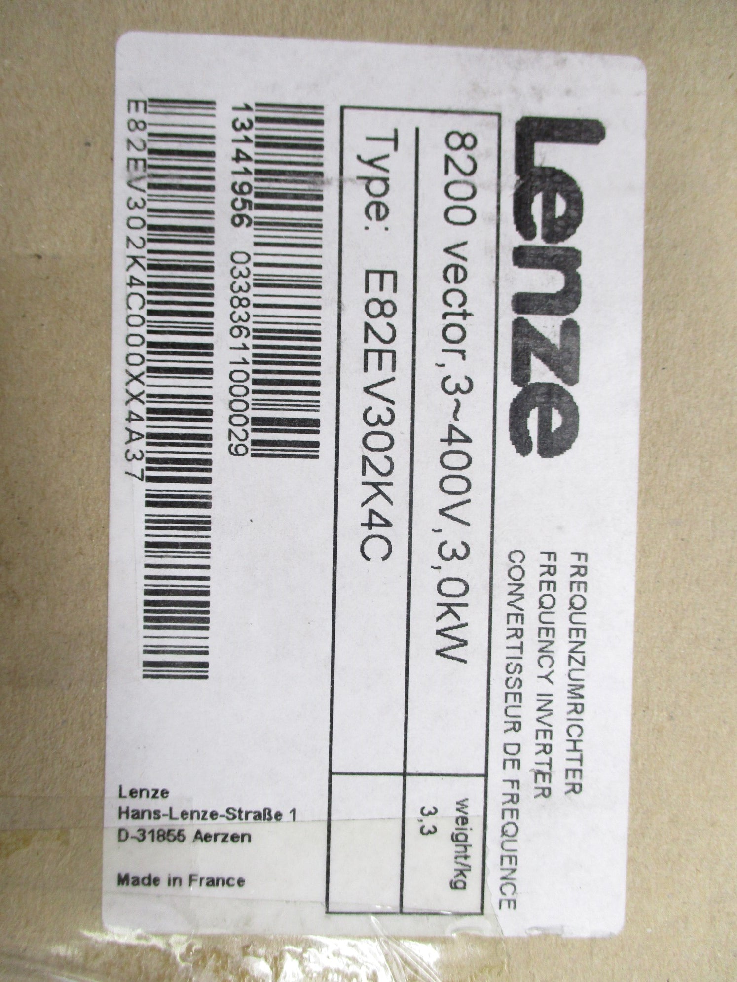 LENZE E82EV302K4C NSMP