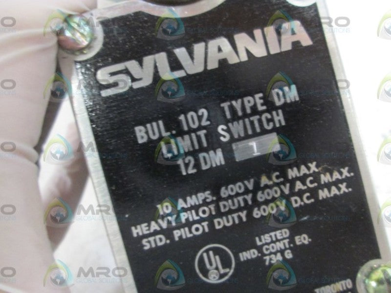 SYLVANIA LIMIT SWITCH 12DM1 (AS PICTURED)  NSNP