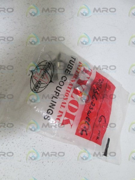 LOT OF 6 TYLOK INTERNATIONAL TUBE COUPLING SS-6-23WEL-6 NSMP