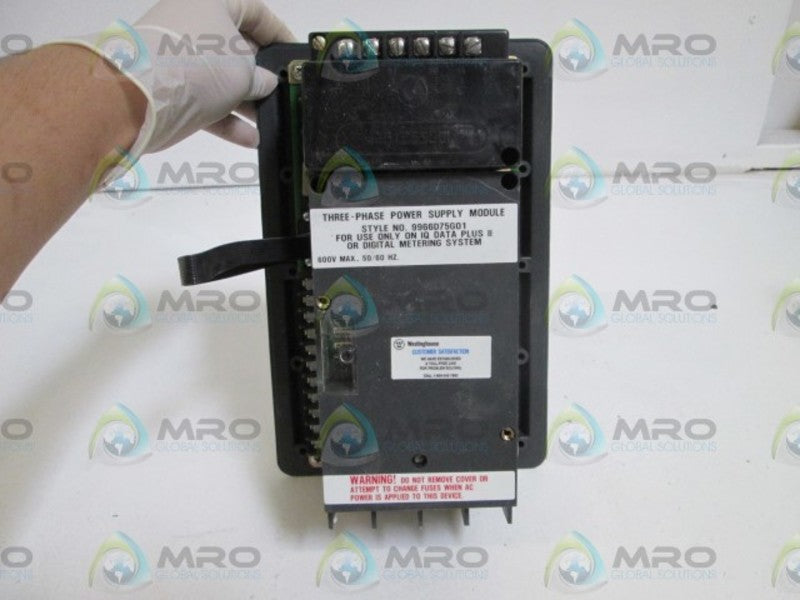 WESTINGHOUSE 3-PHASE POWER SUPPLY MODULE 9966D75G01 UNMP