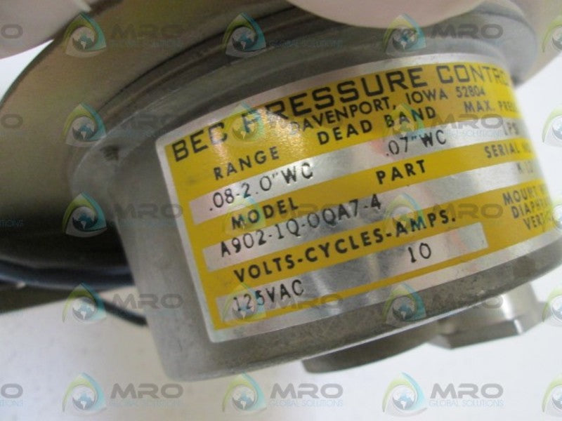 BEC PRESSURE CONTROLS VALVE A902-1Q-0QA7-4  NSNP