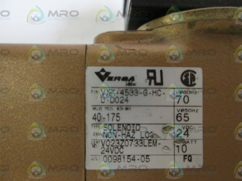 VERSA VALVE VXX-4533-G-HC-U-D024 UNMP