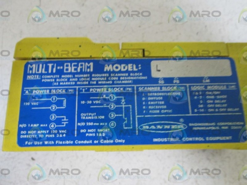 BANNER MULTI-BEAM MODEL L  UNMP