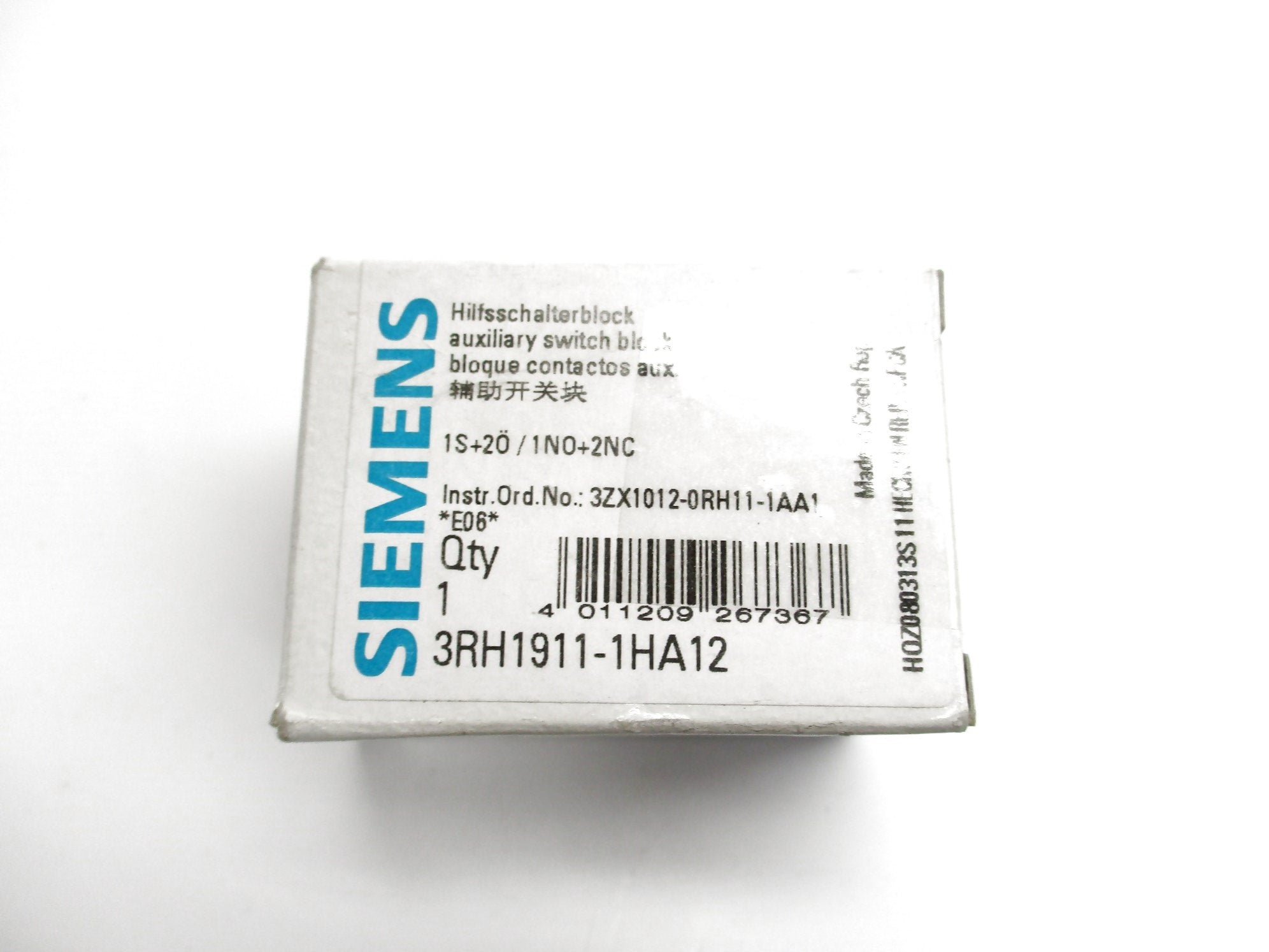 SIEMENS 3RH1911-1HA12 240V 10A NSMP