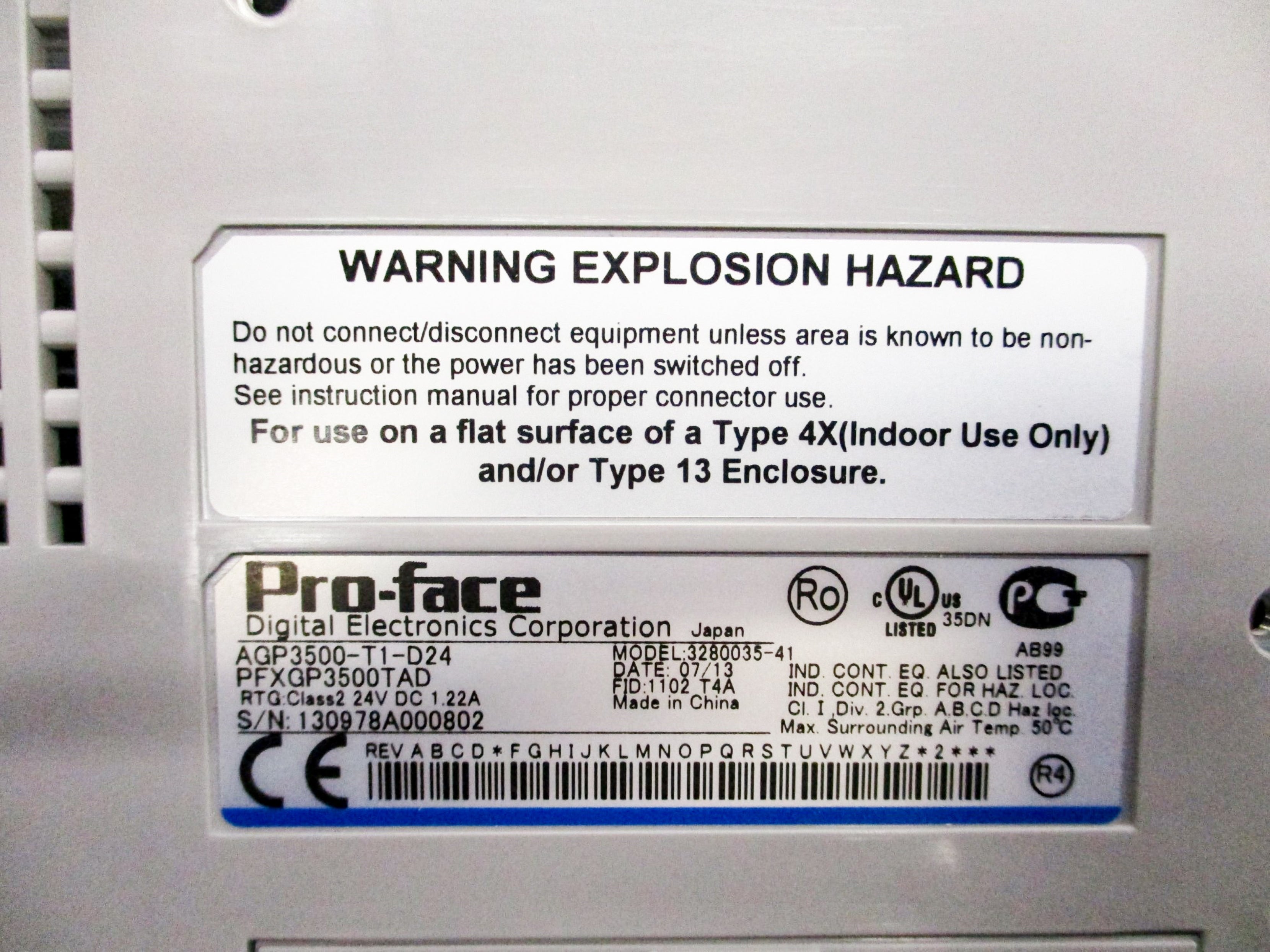 PRO-FACE PFXGP3500-T1-D24 NSMP