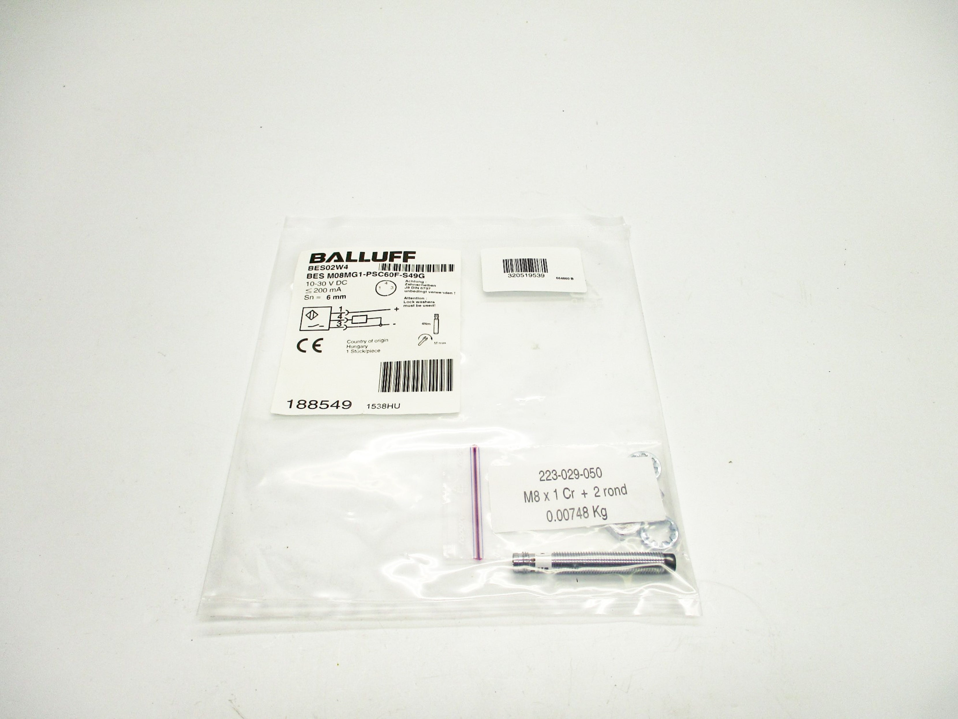 BALLUFF BESM08MG1-PSC60F-S49G 10-30VDC NSMP