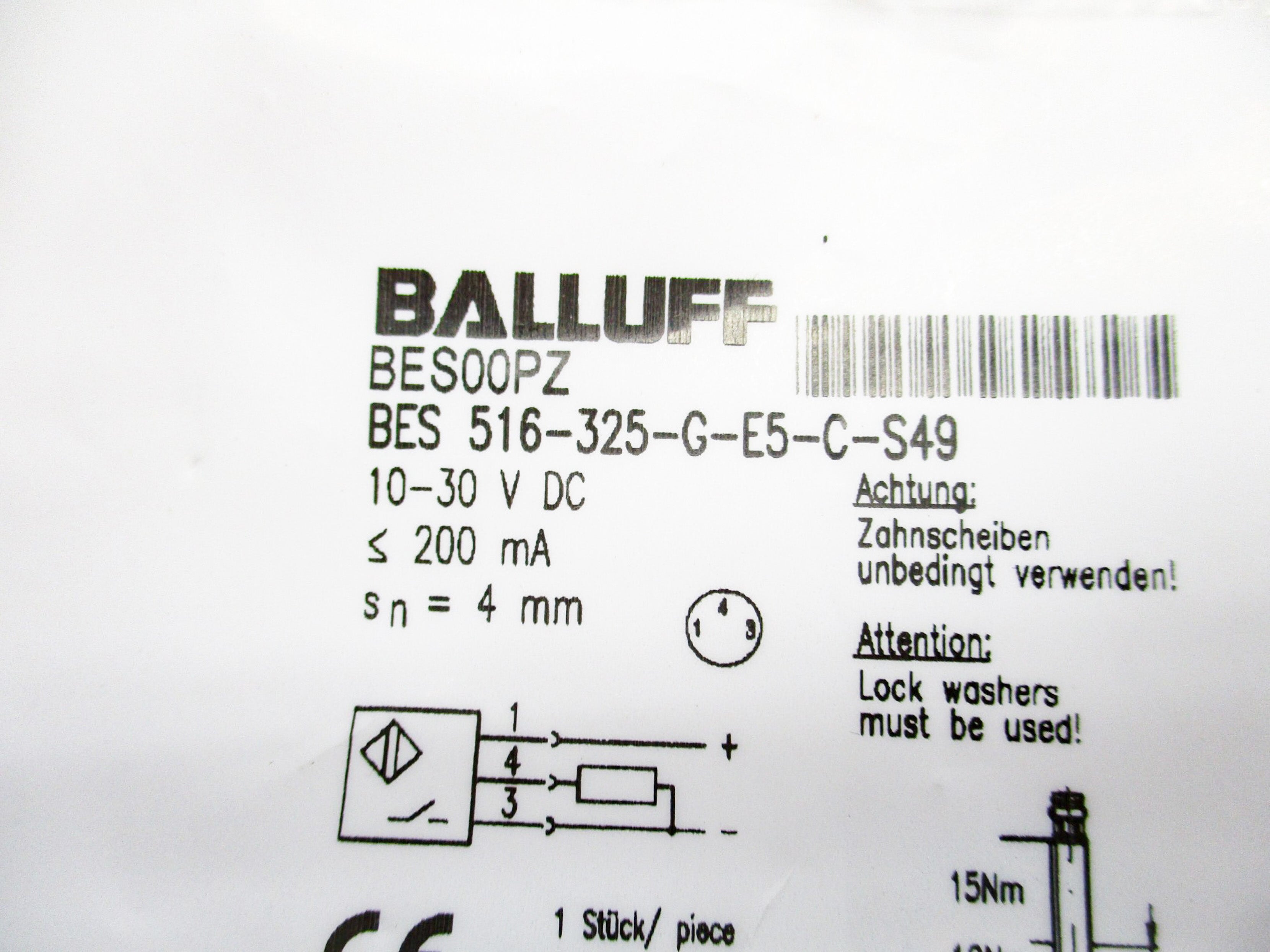 BALLUFF BES516-325-G-E5-C-S49 BES00PZ 10-30VDC NSMP