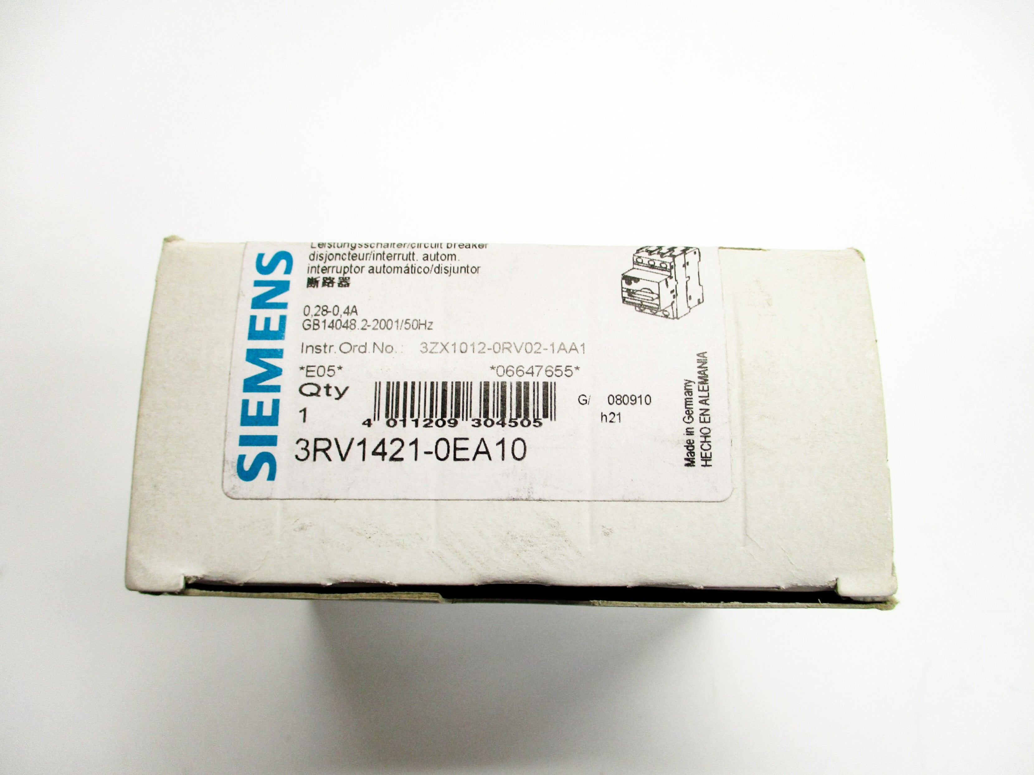 SIEMENS 3RV1421-0EA10 0.28-0.4A 690V NSMP