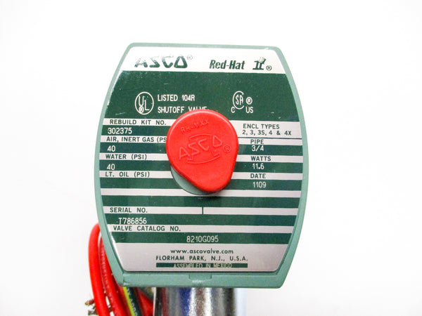 ASCO 8210G095 24VDC 40PSI 3/4" NSMP