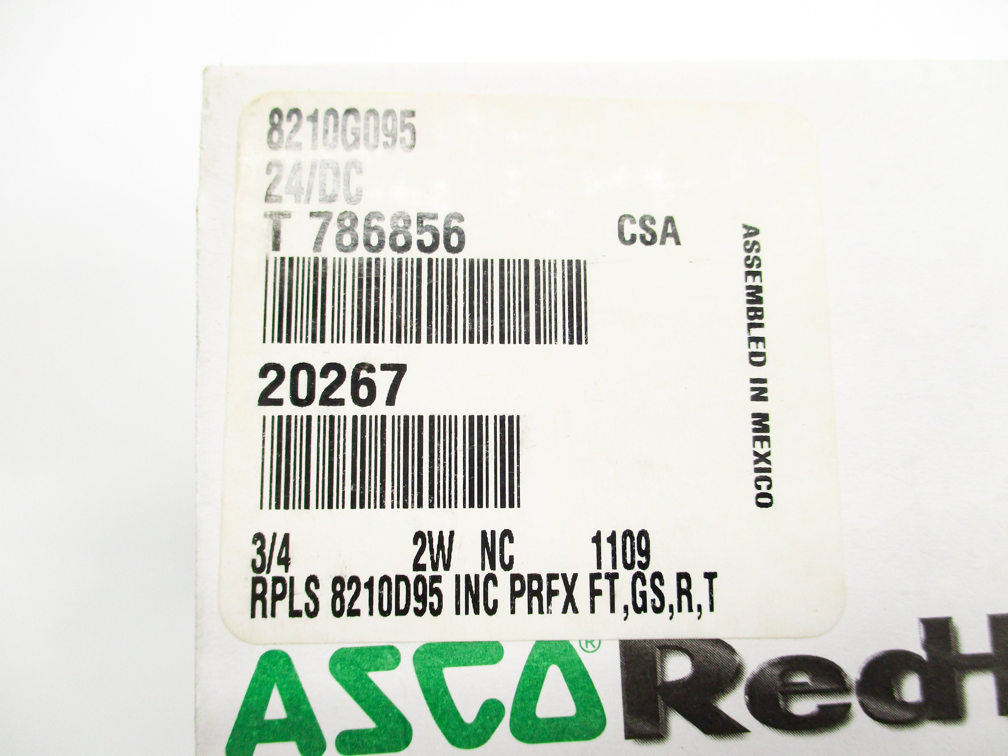 ASCO 8210G095 24VDC 40PSI 3/4" NSMP