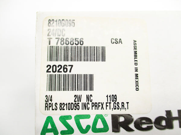 ASCO 8210G095 24VDC 40PSI 3/4" NSMP