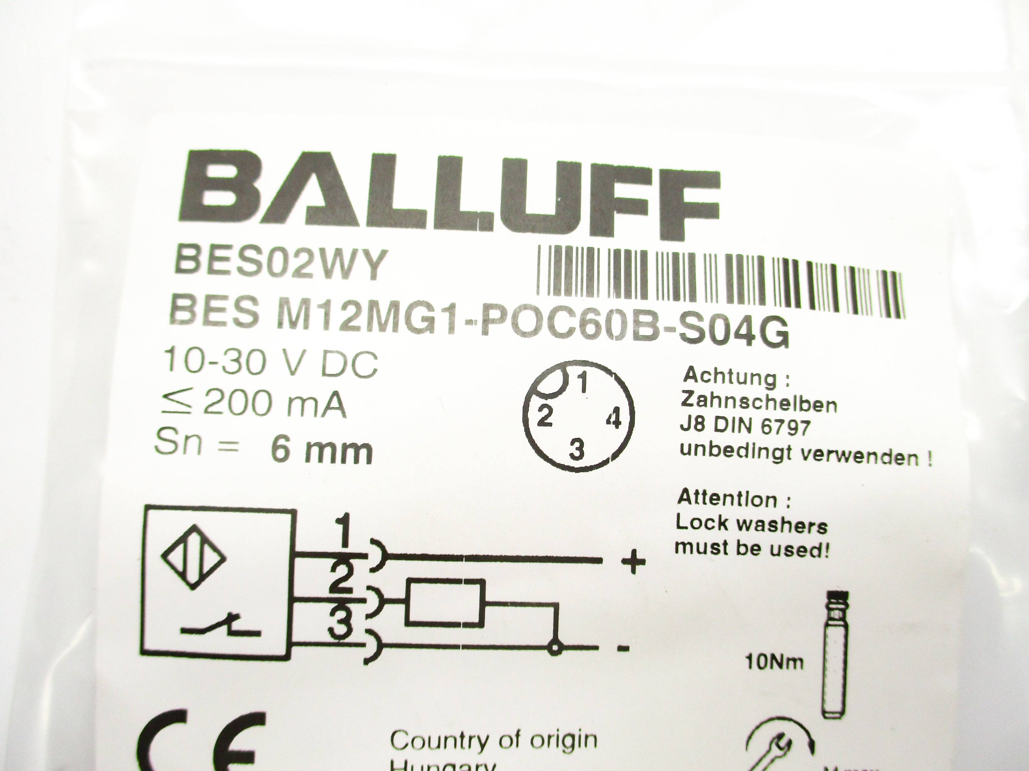 BALLUFF BESM12MG1-POC60B-S04G NSMP