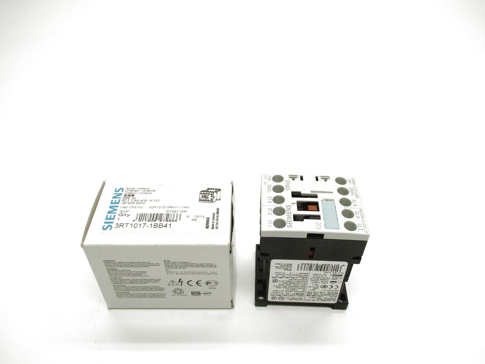 SIEMENS 3RT1017-1BB41 24VDC NSMP