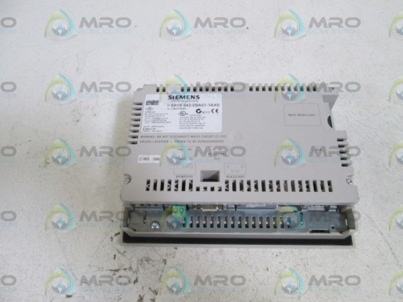 SIEMENS TOUCH PANEL 6AV6 642-0BA01-1AX0 UNMP