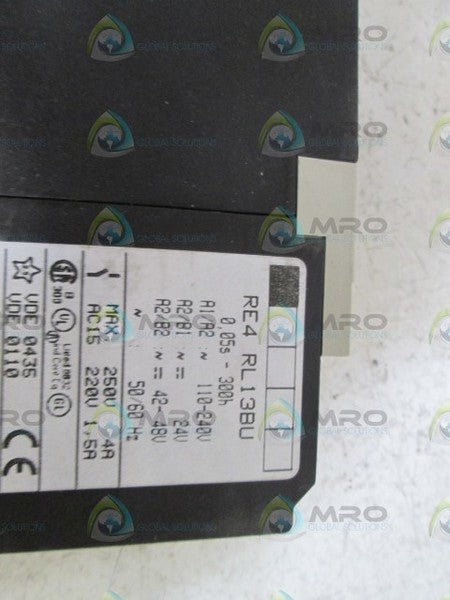 TELEMECANIQUE TIME DELAY RELAY RE4 RL13BU  UNMP