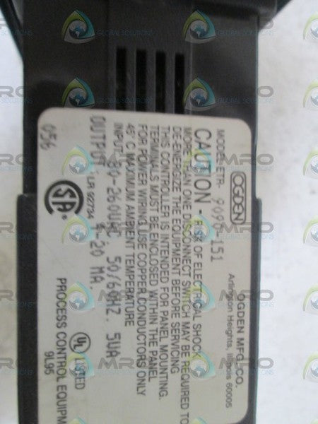 OGDEN TEMPERATURE CONTROLLER ETR-9090-151 UNMP