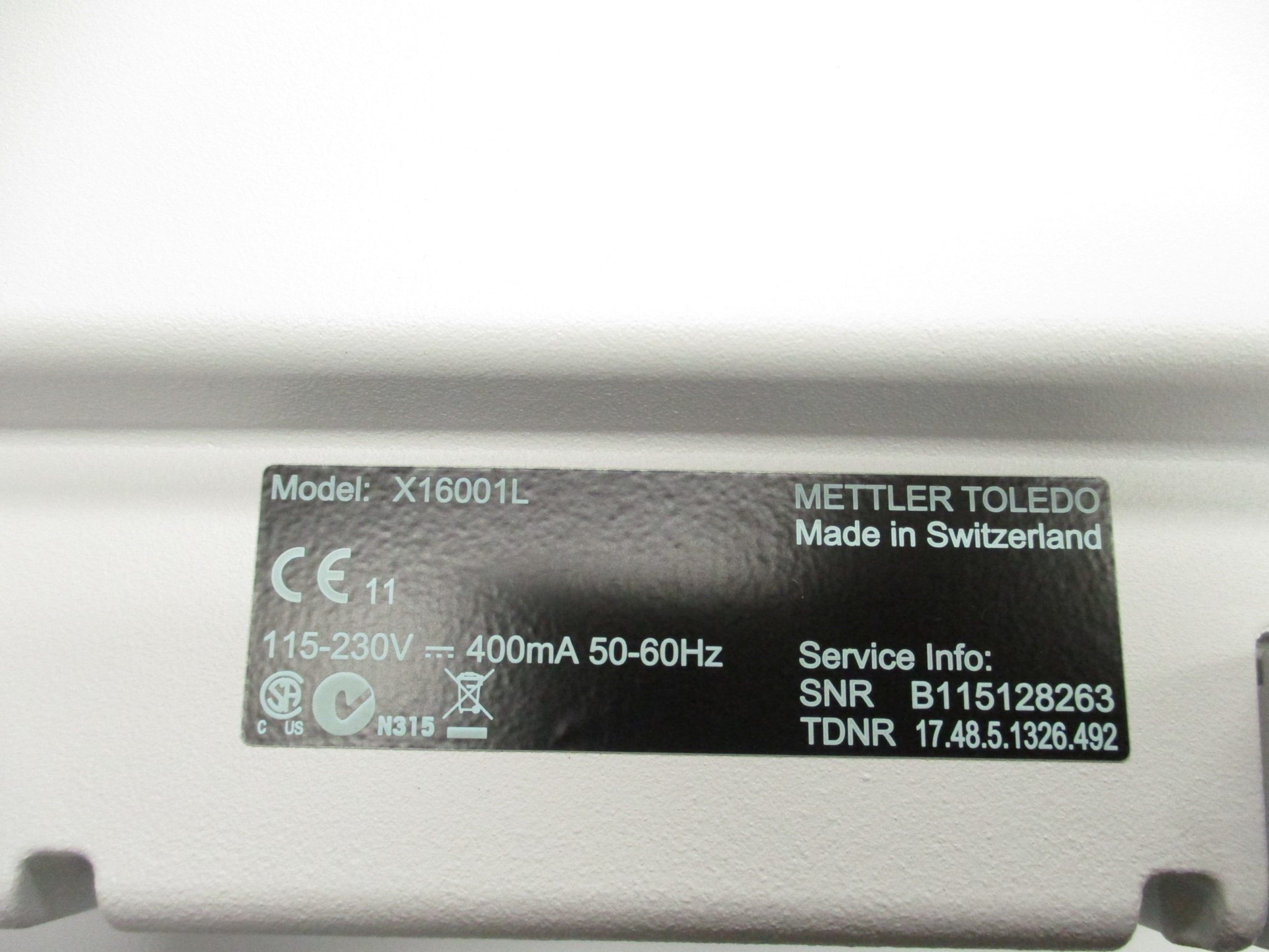 METTLER TOLEDO X16001L 115-230V NSMP
