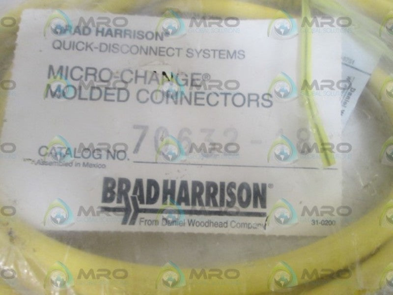 BRAD HARRISON MOLDED CONNECTOR 70632-18   NSNP IN BAG
