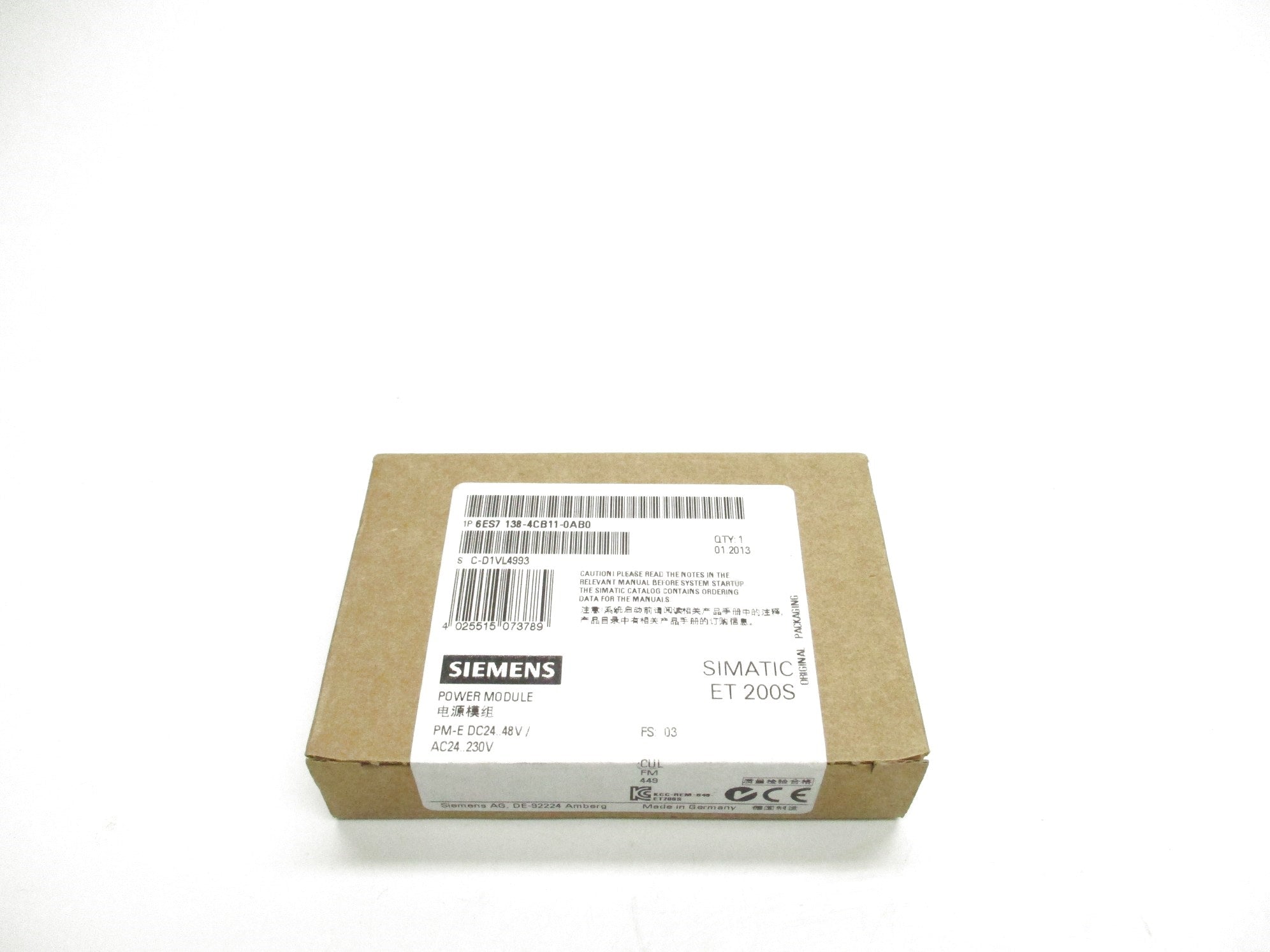 SIEMENS 6ES7138-4CB11-0AB0 24-230VAC NSFS