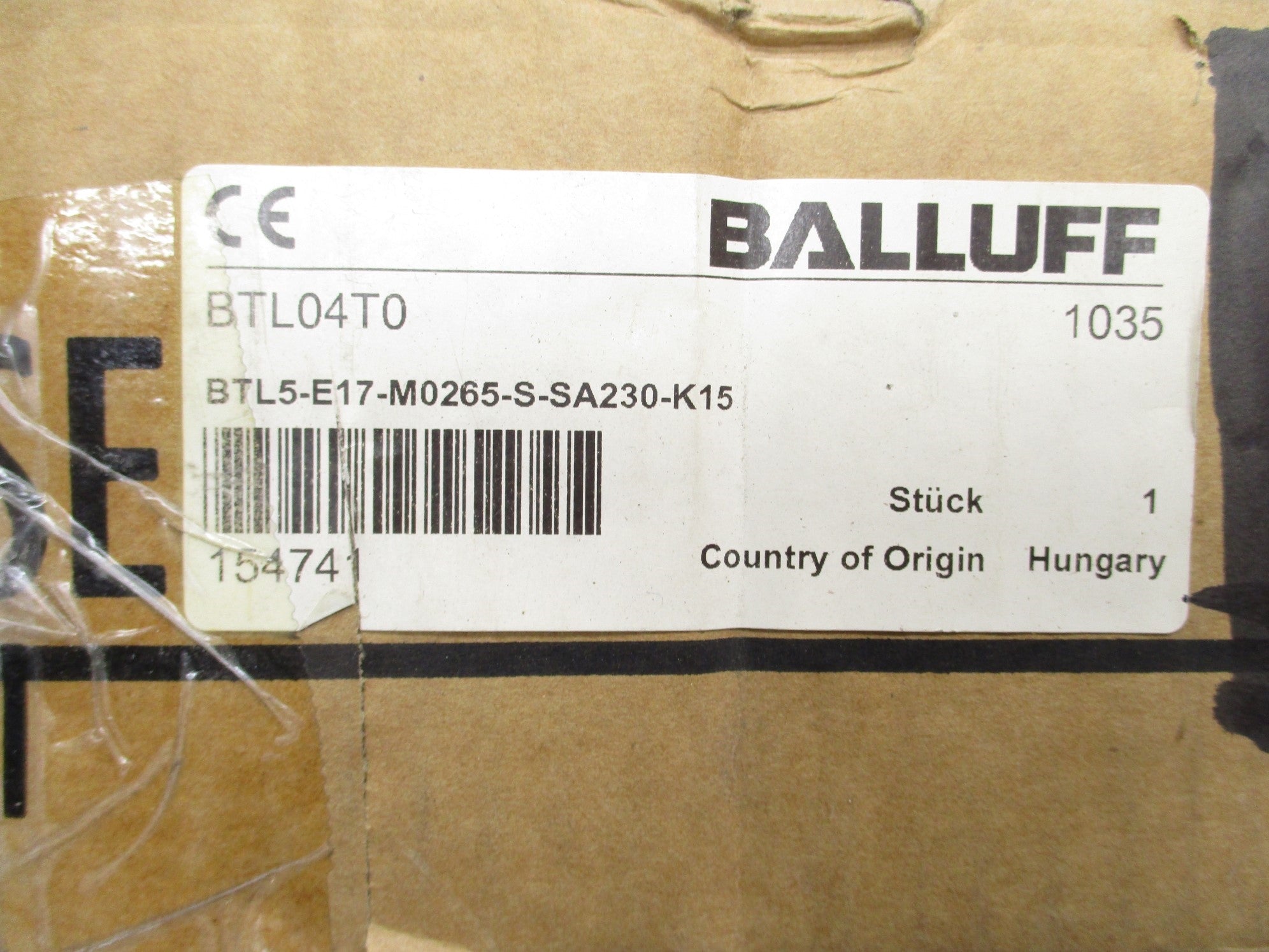 BALLUFF BTL5-E17-M0265-S-SA230-K15 NSMP