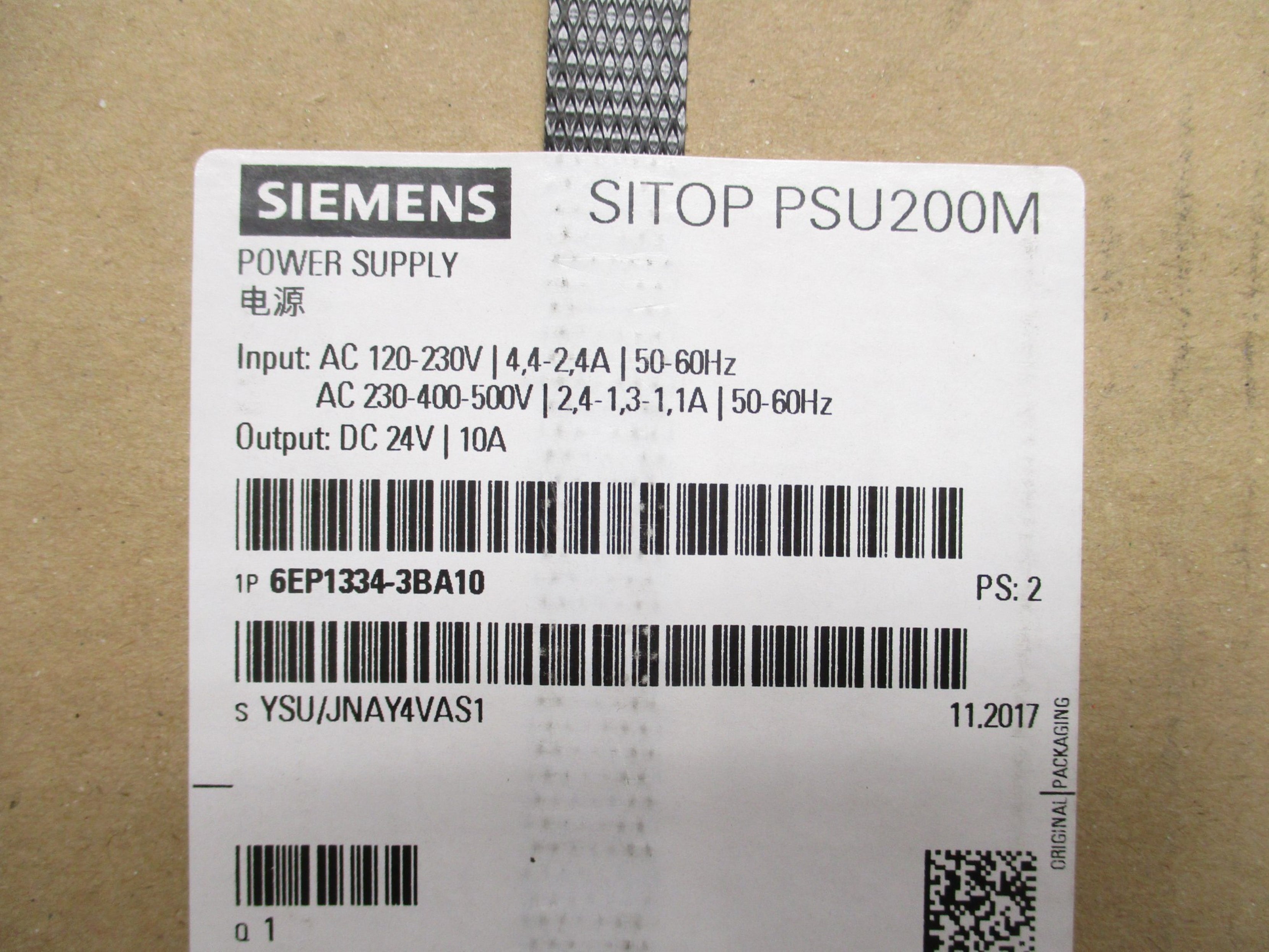 SIEMENS 6EP1334-3BA10 120-230V 4.4-2.4A NSFS