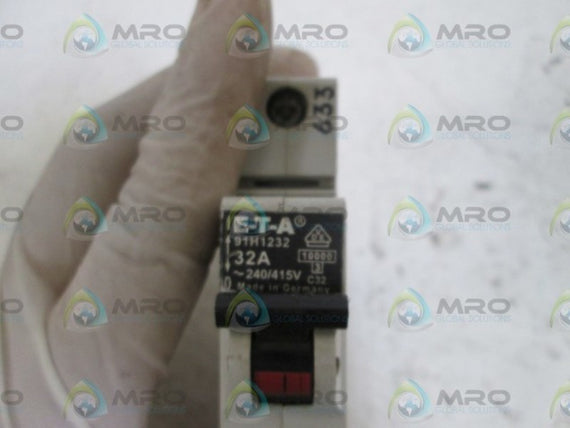 E-T-A CIRCUIT BREAKER 32A 91H1232  UNMP