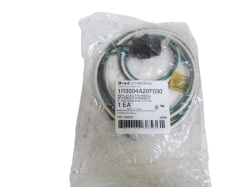 BRAD CONNECTIVITY FEMALE CABLE RECEPTACLE 1R3004A20F030  NSNP IN BAG