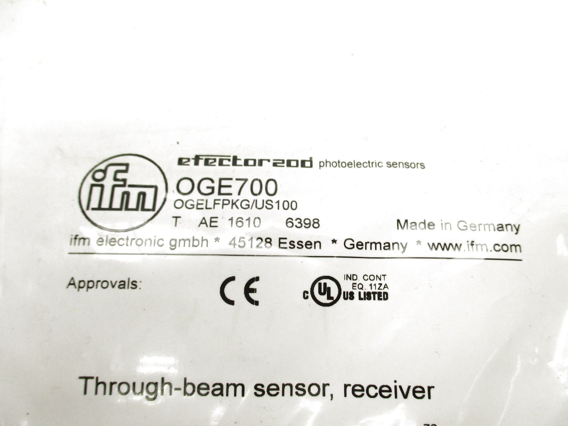 IFM EFECTOR OGE700 NSMP