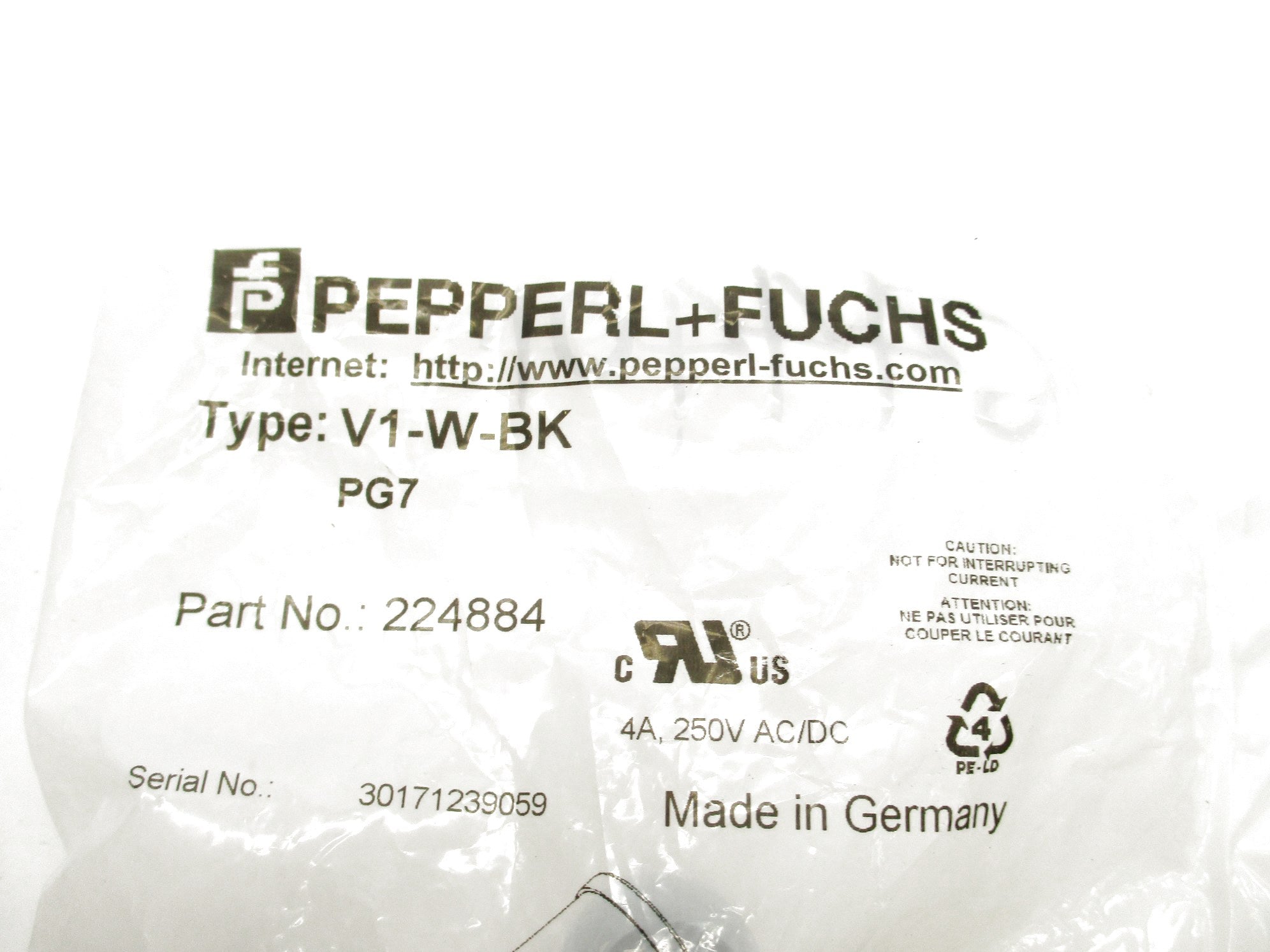 PEPPERL+FUCHS V1-W-BK NSMP