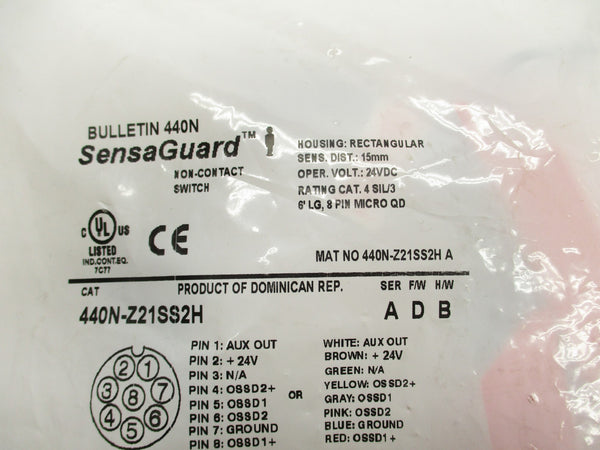 ALLEN BRADLEY 440N-Z21SS2H SER. A F/W D 24VDC NSMP