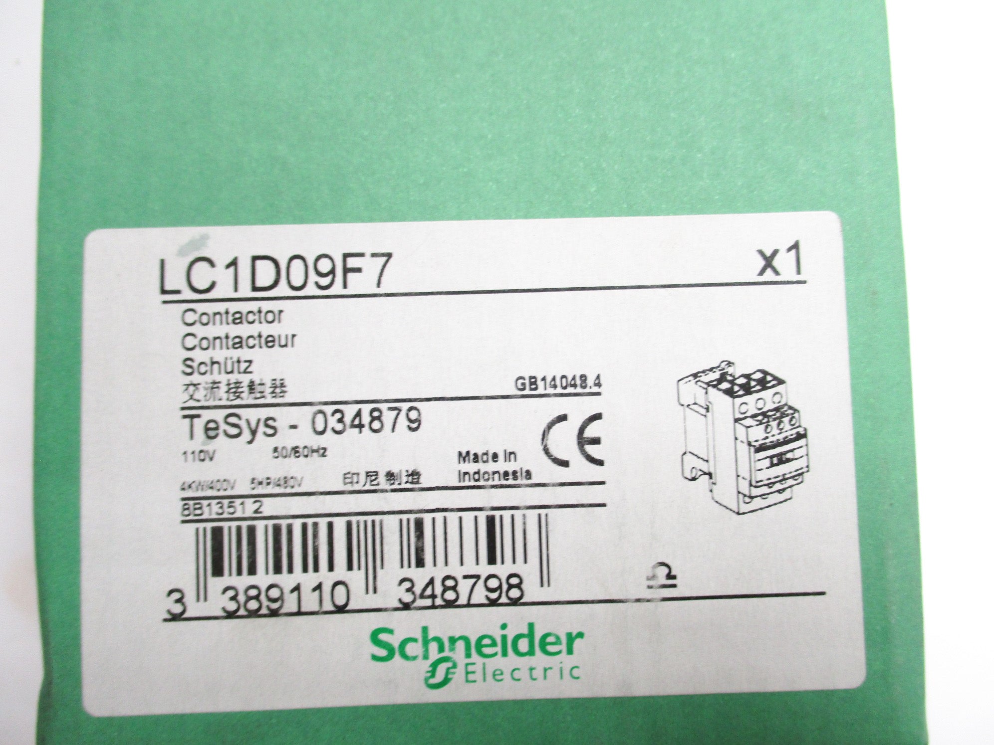 SCHNEIDER ELECTRIC LC1D09F7 110V NSMP