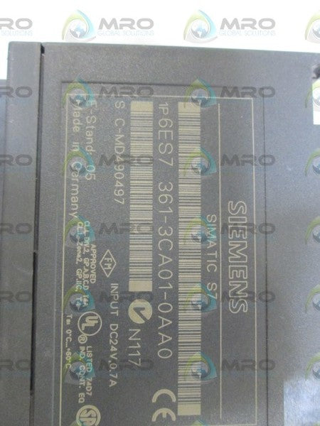 SIEMENS INTERFACE MODULE 6ES7-361-3CA01-0AA0 (AS PICTURED) UNMP