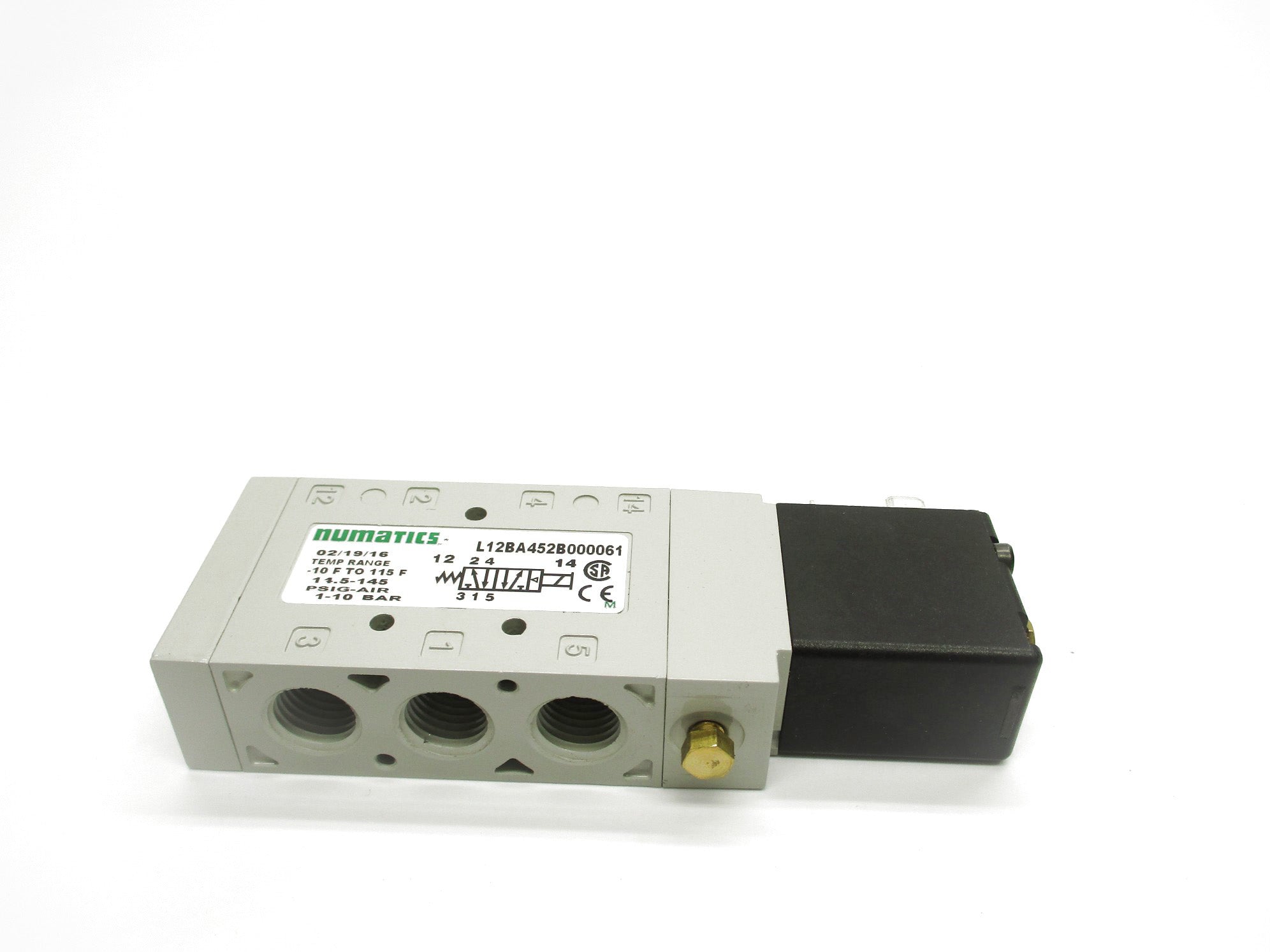 NUMATICS L12BA452B000061 24VDC 14.5-145PSI NSNP