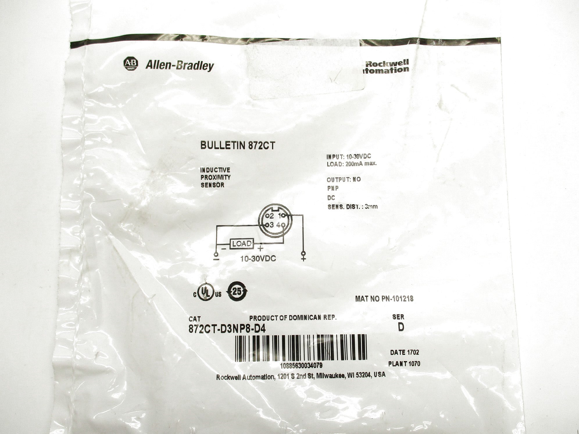 INDUSTRIAL SPARE PART 872CT-D3NP8-D4 SER. D (WH) NSMP