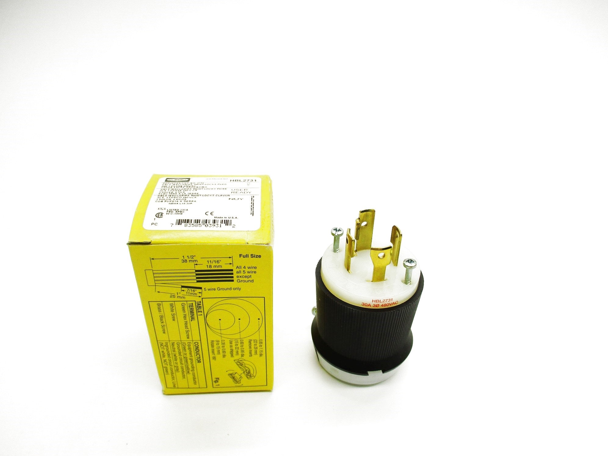 HUBBELL HBL2731 480VAC 30A NSMP