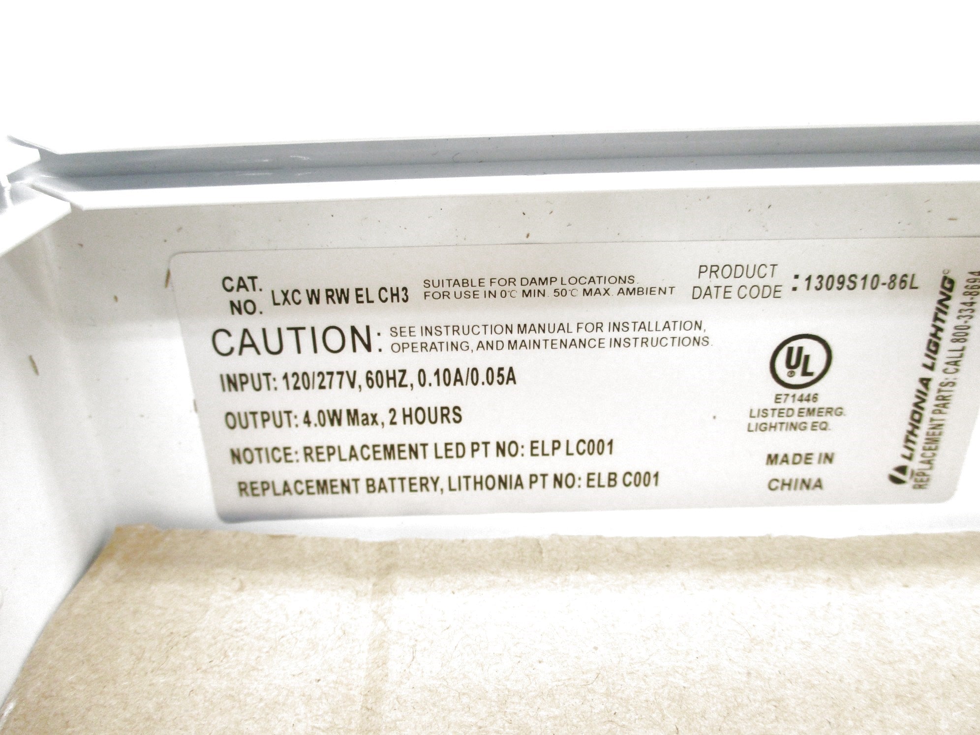 LITHONIA LIGHTING 6NZZ1 NSMP
