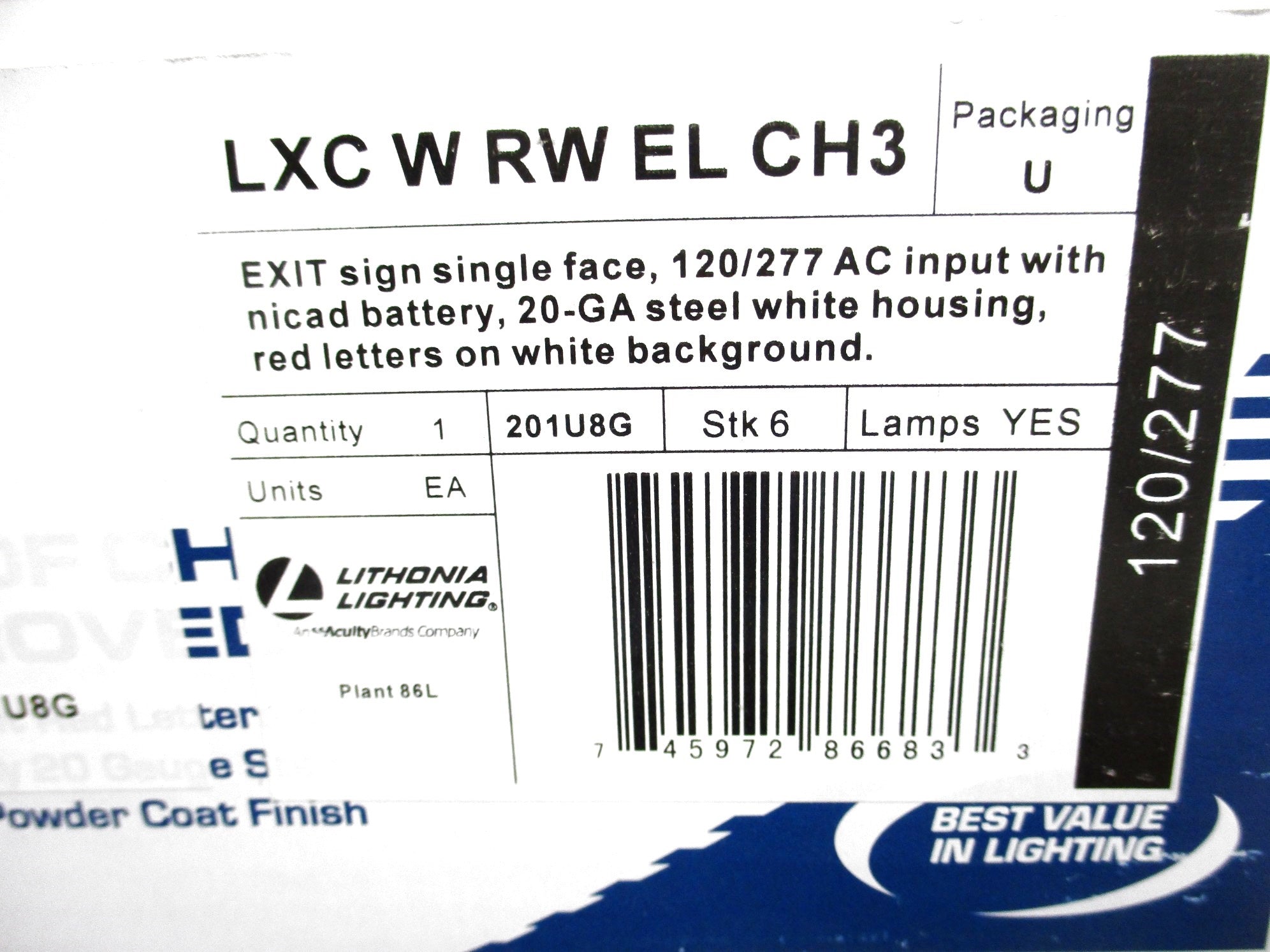 LITHONIA LIGHTING 6NZZ1 NSMP