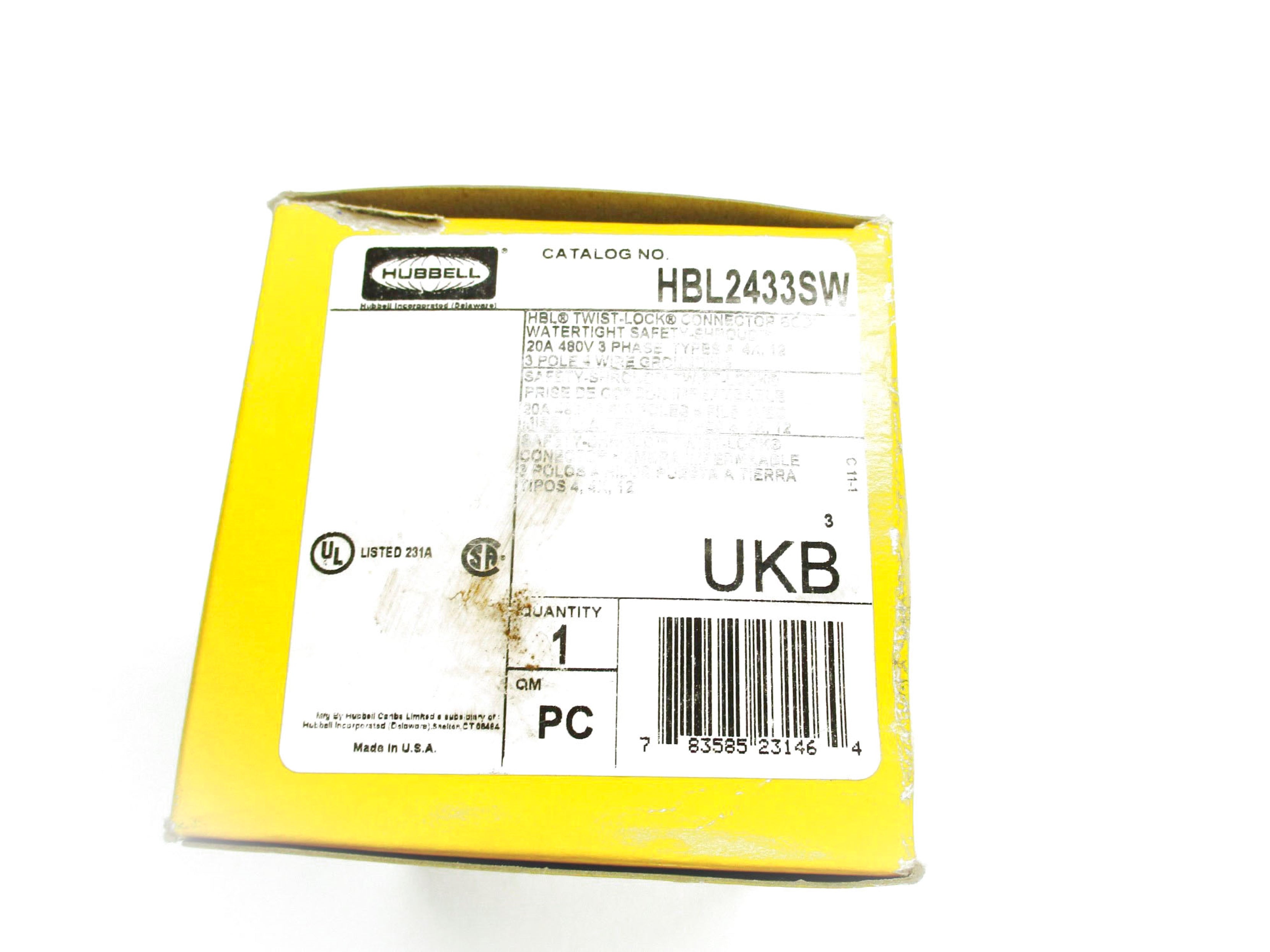 HUBBELL HBL2433SW 480V 20A NSMP