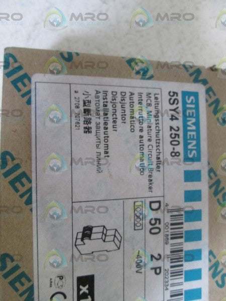 SIEMENS MINI CIRCUIT BREAKER 5SY4 250-8 NSMP
