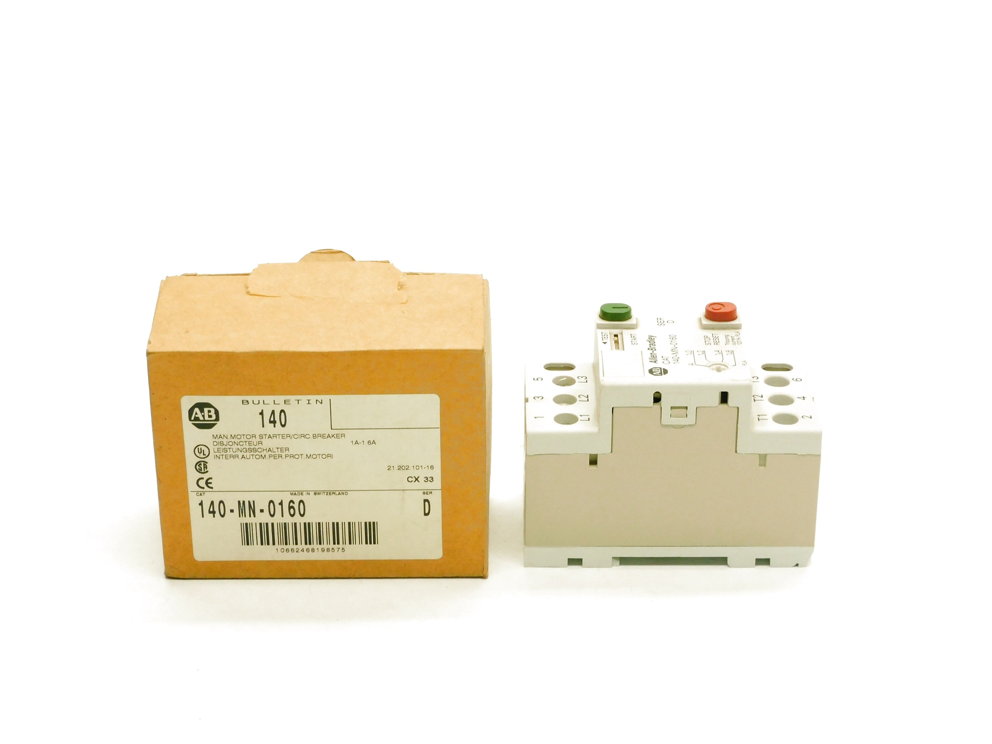 ALLEN BRADLEY 140-MN-0160 SER. D 1-1.6A NSMP