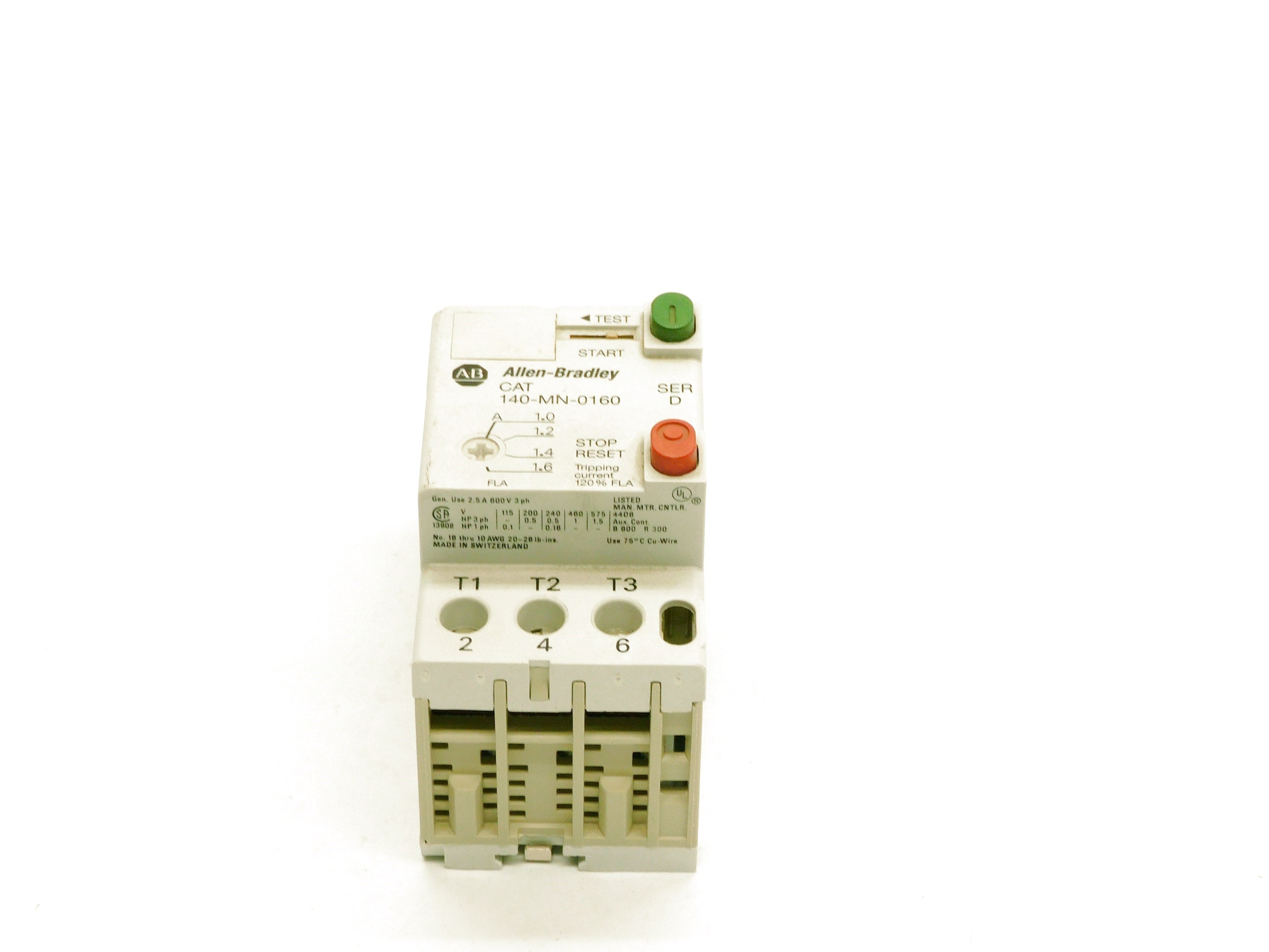 ALLEN BRADLEY 140-MN-0160 SER. D 1-1.6A NSMP