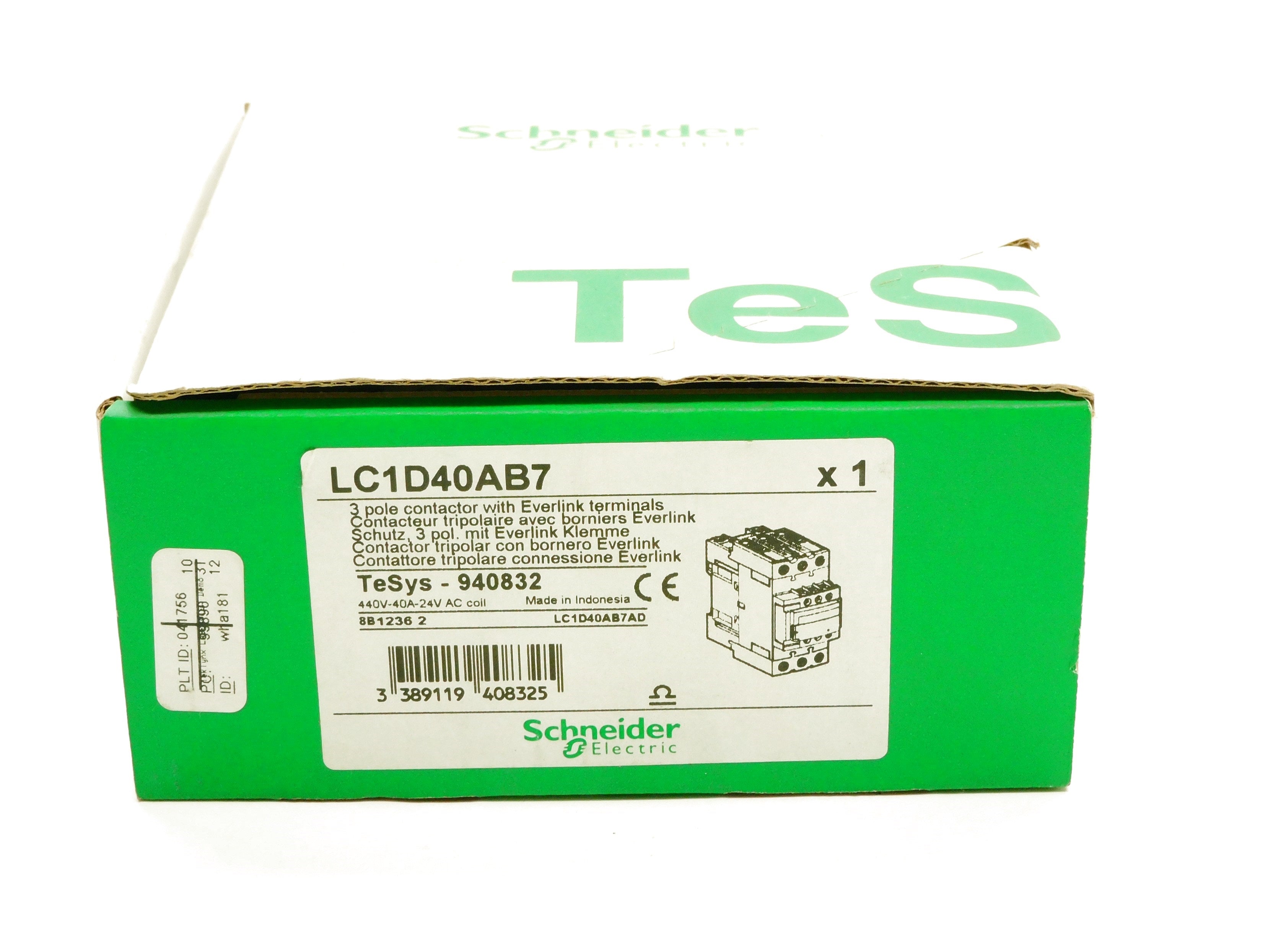SCHNEIDER ELECTRIC LC1D40AB7 24V 40A NSMP