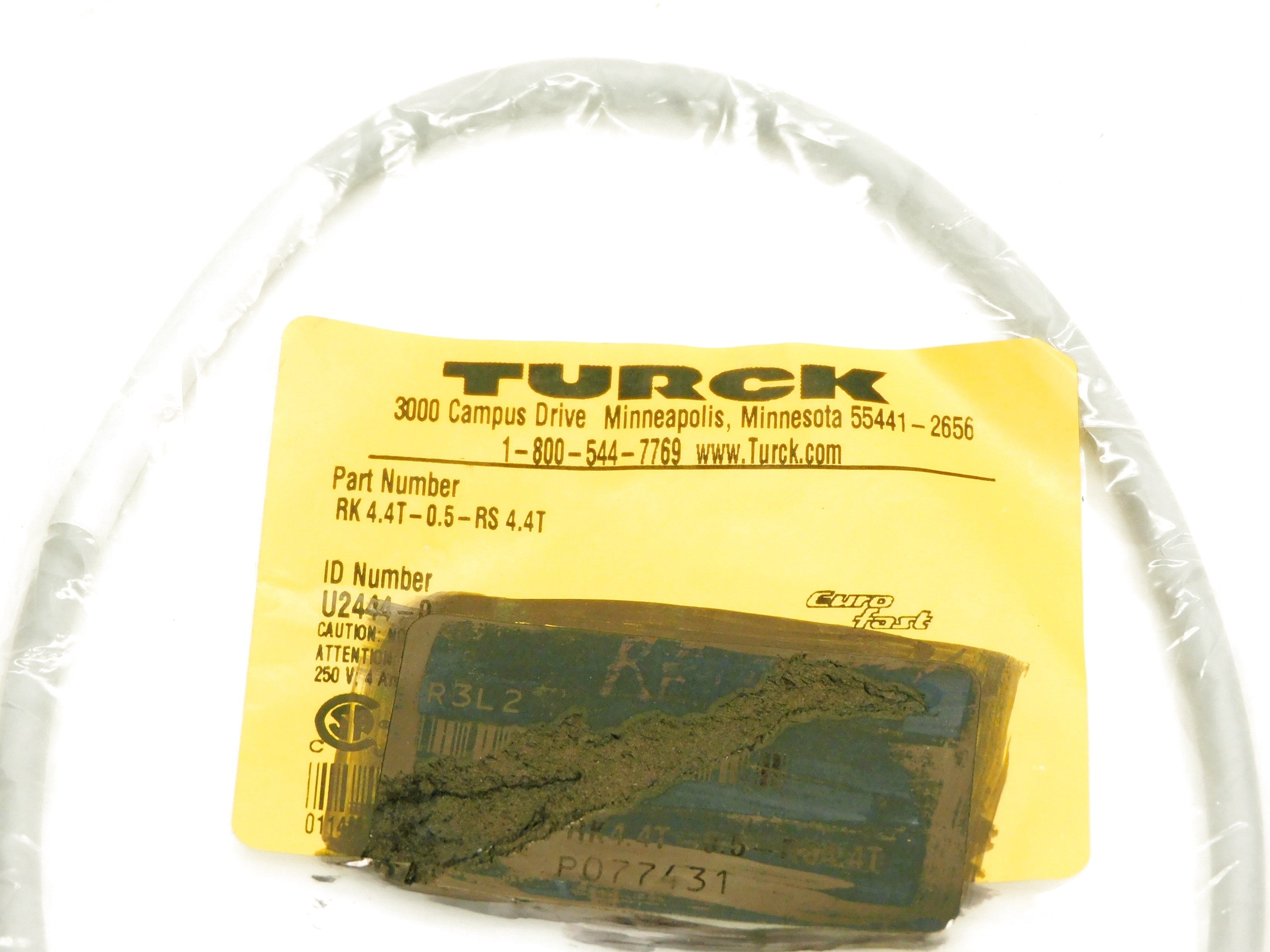 TURCK RK4.4T-0.5-RS4.4T U2444-0 250V 4A NSMP