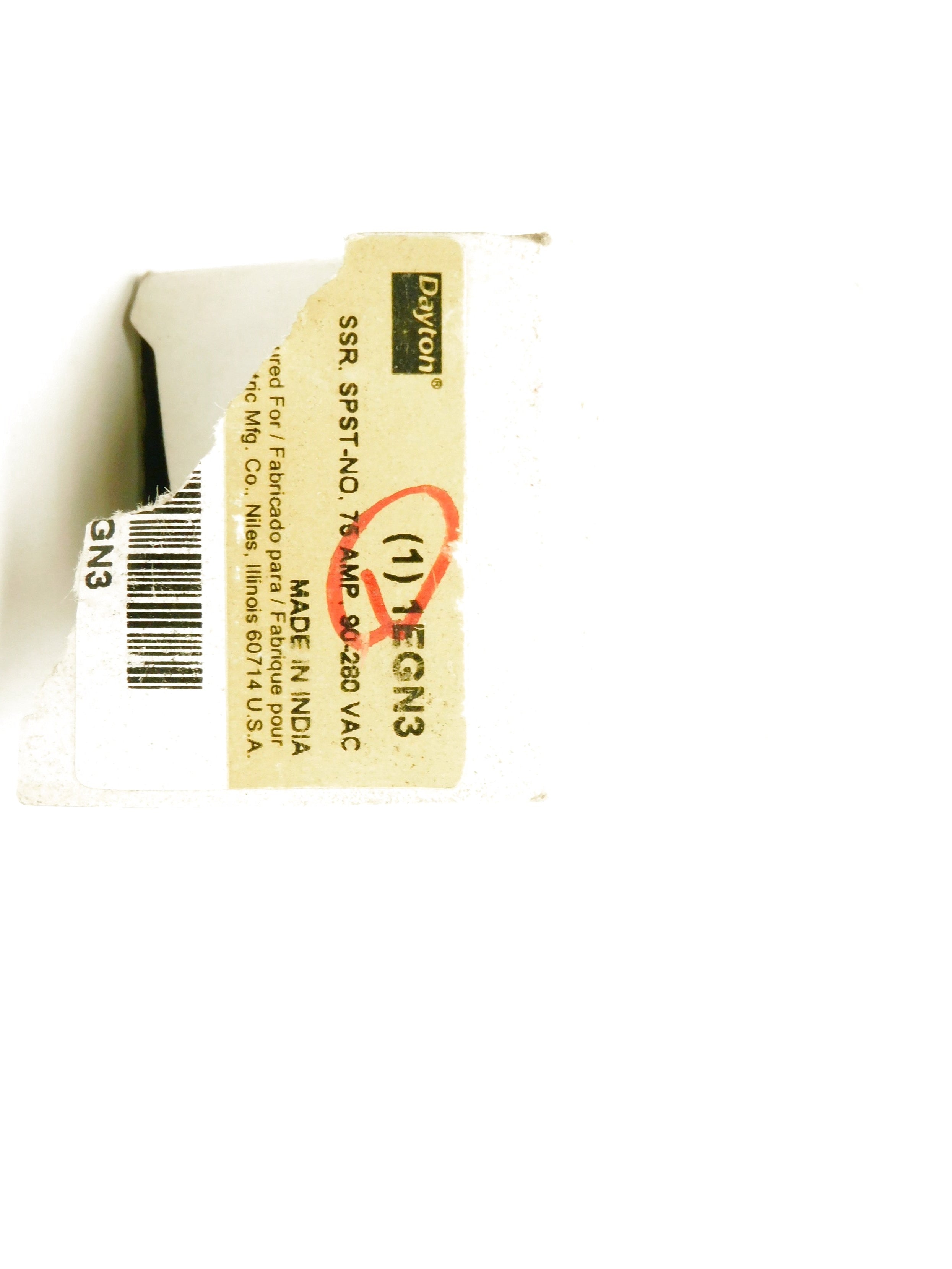 DAYTON 1EGN3 90-280VAC 75A NSMP