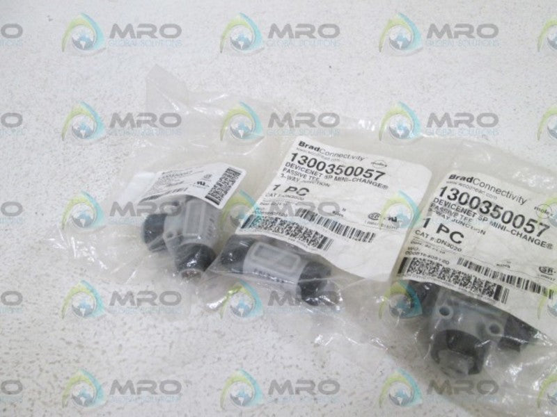 LOT OF 3 BRAD CONNECTIVITY PASSIVE TEE 1300350057 NSNP IN BAG