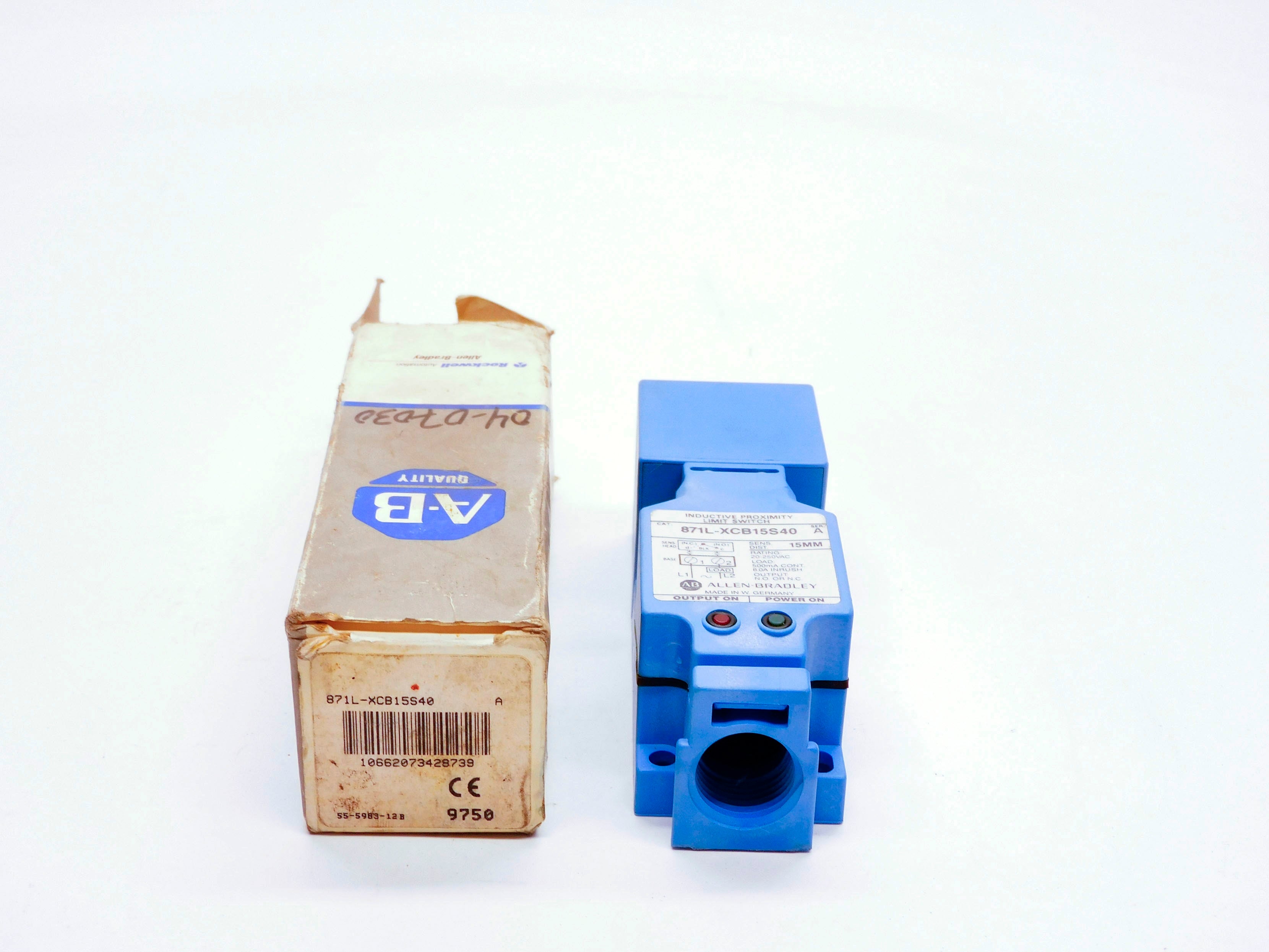 ALLEN BRADLEY 871L-XCB15S40 SER. A 20-250VAC (GY/BL) NSMP