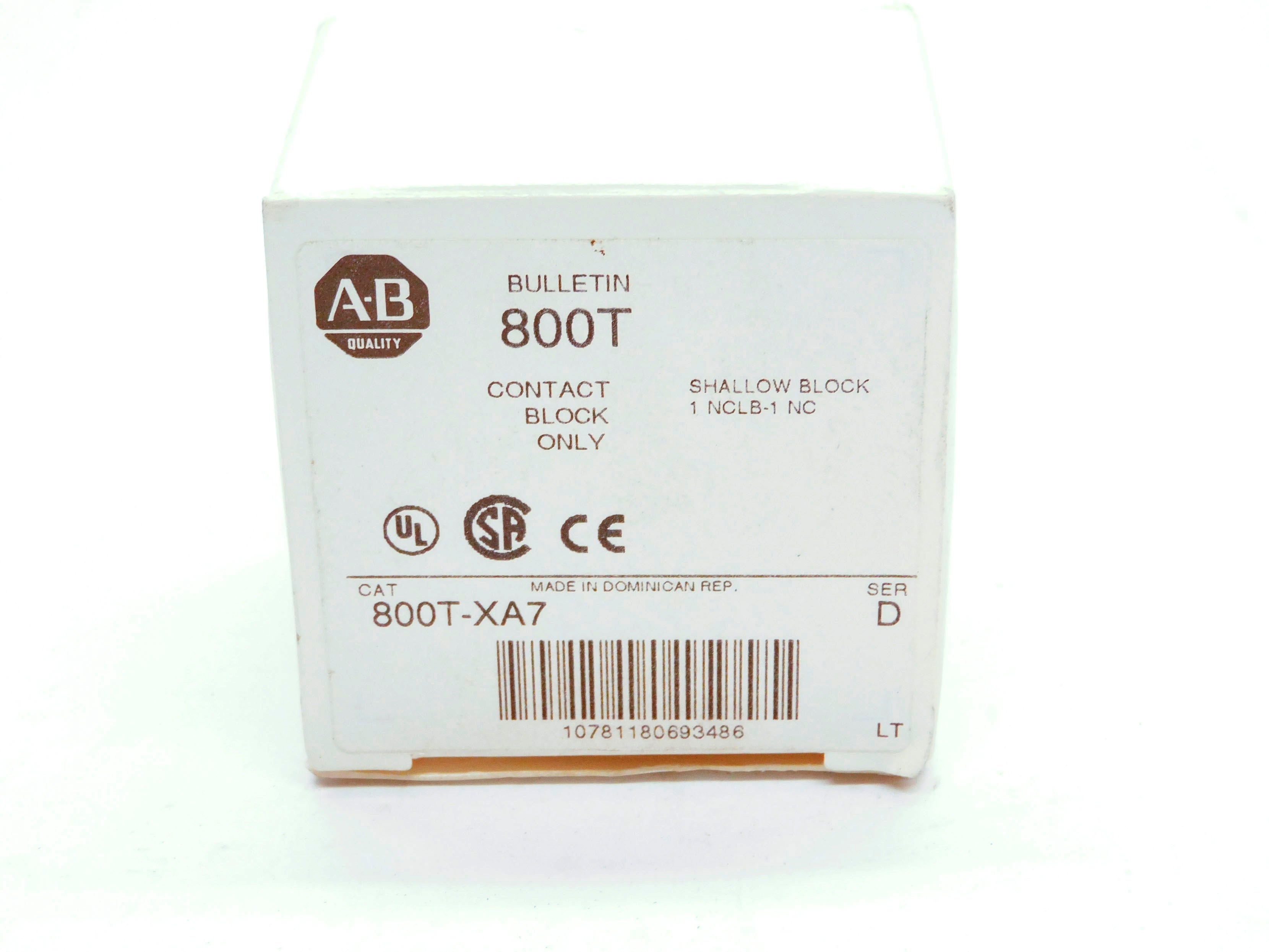 INDUSTRIAL SPARE PART 800T-XA7 SER. D (WH) NSMP