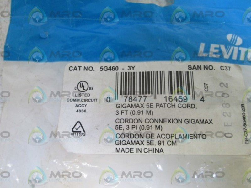LEVITON CORD 5G460-3Y NSMP