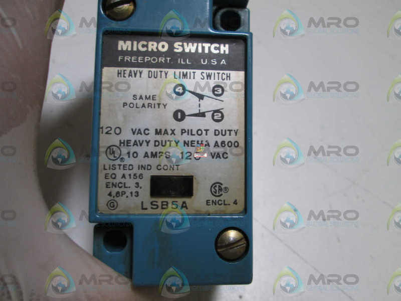 MICRO SWITCH LSB5A LIMIT SWITCH UNMP